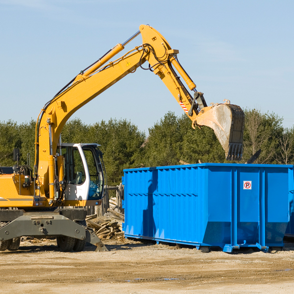 can i choose the location where the residential dumpster will be placed in Brownstown MI